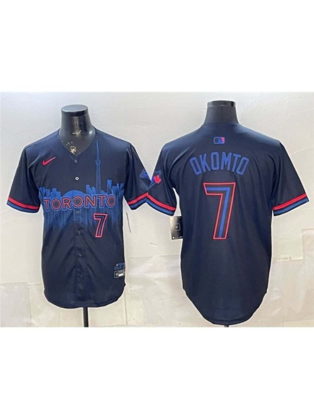 MLB Toronto Blue Jays City Connect Kazuma Okamoto #7 Sewn Jersey 2XL NWT NEW